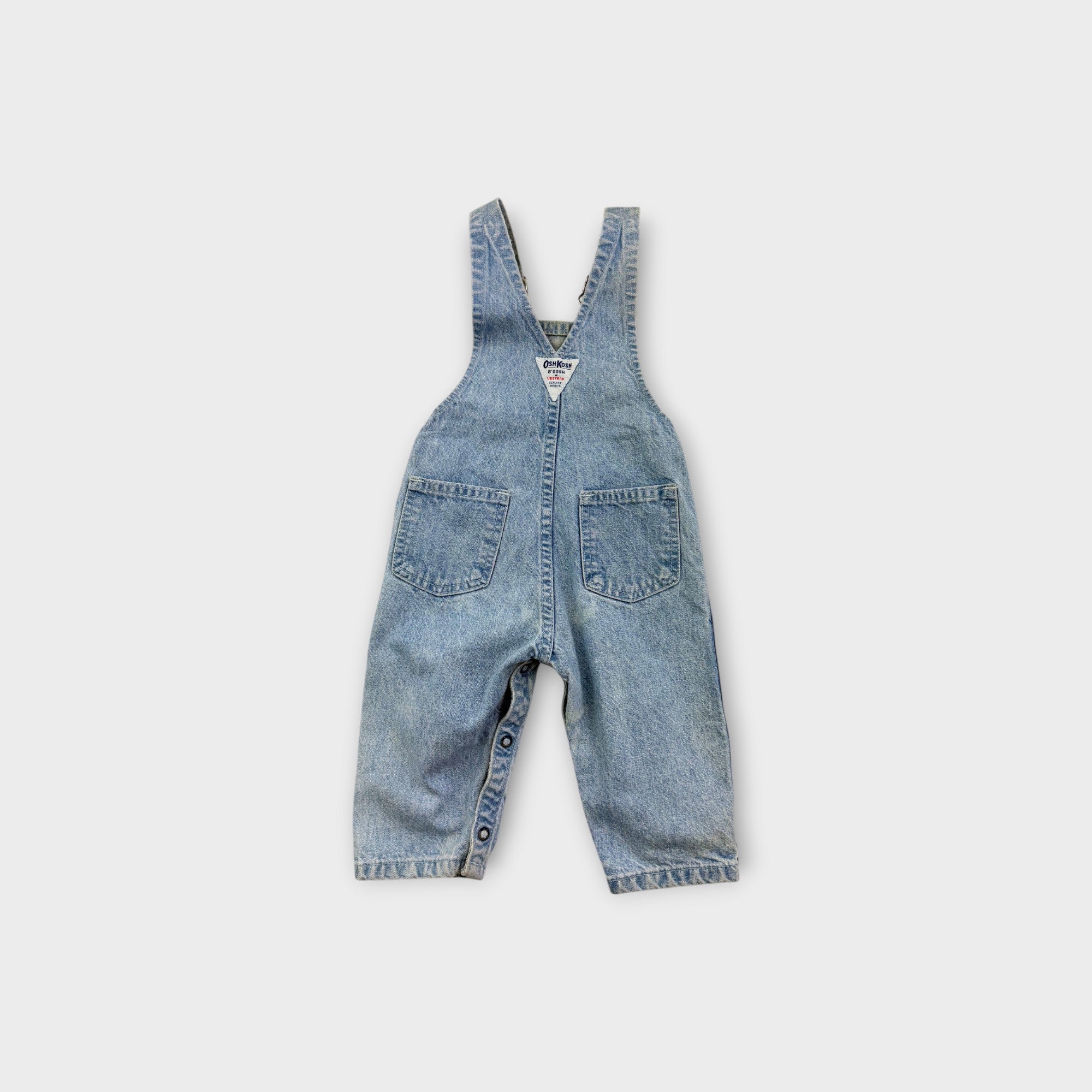 Vintage Oshkosh B'Gosh Acid Wash Overalls, Size 0