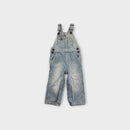 Retro Y2K Hickory Stripe Carpenter Overalls, 18M