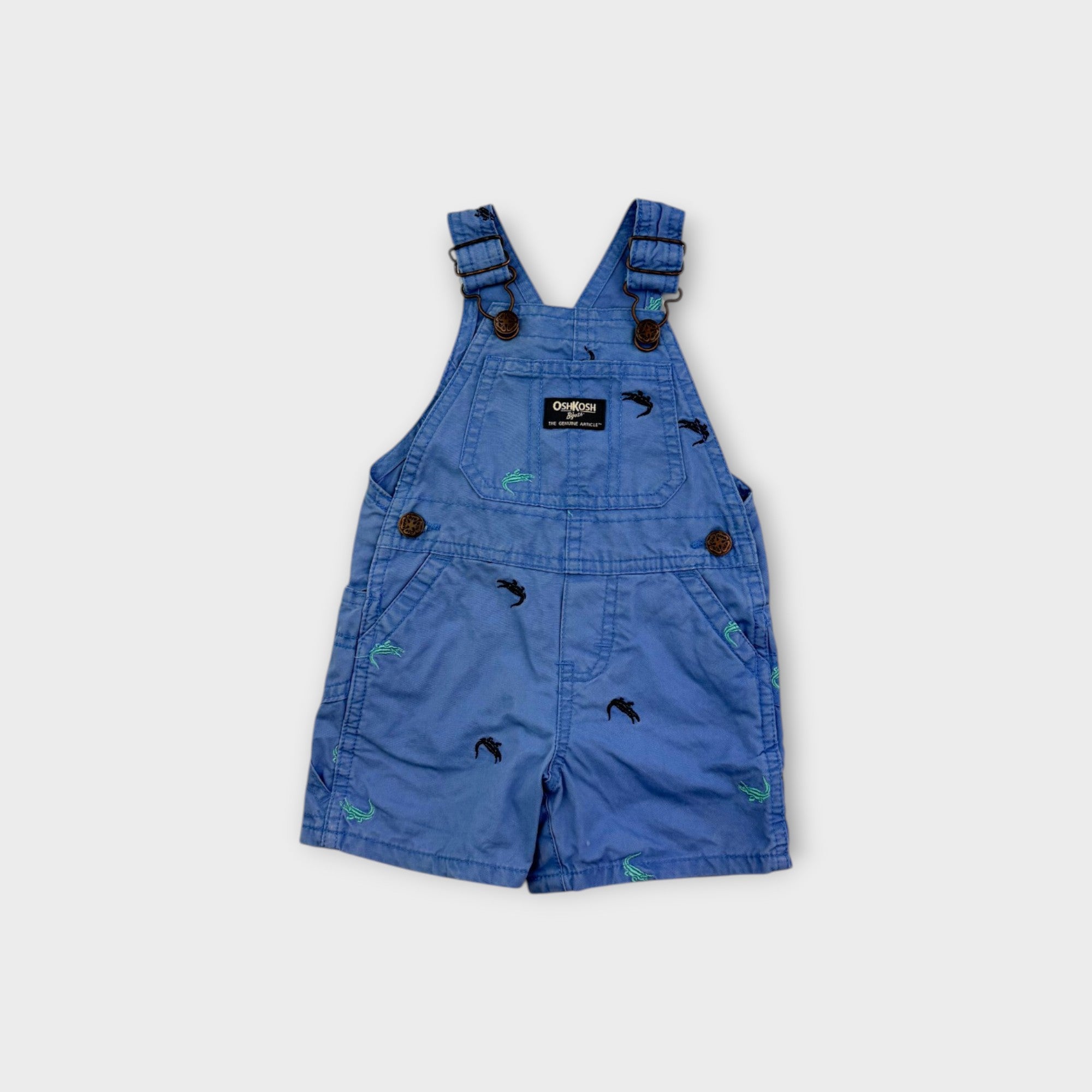 Oshkosh B'Gosh Embroidered Croc Overall, Size 0