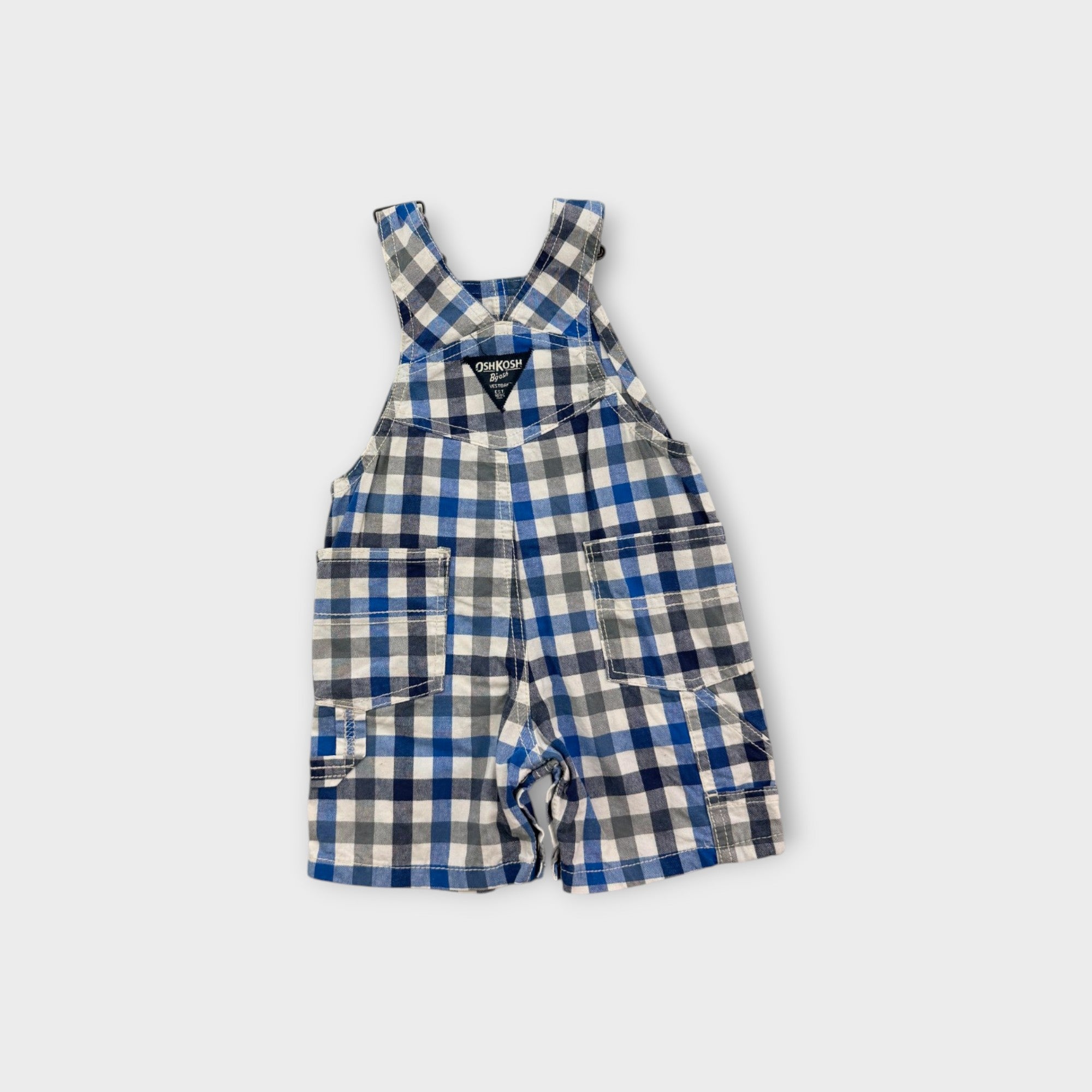 Oshkosh B'Gosh Check Overalls, Size 0