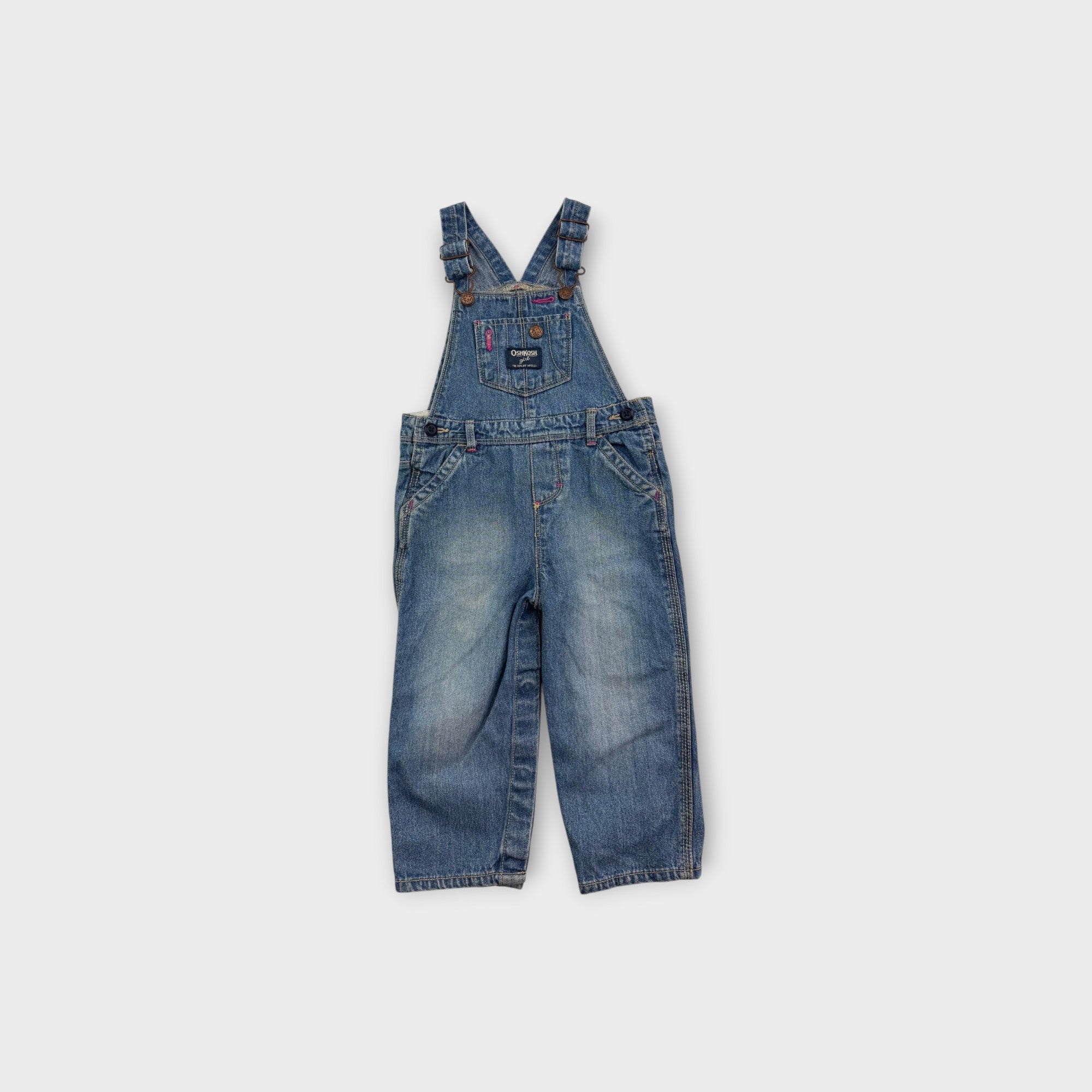 Retro Y2K Oshkosh Girl Denim Overalls, Size 2