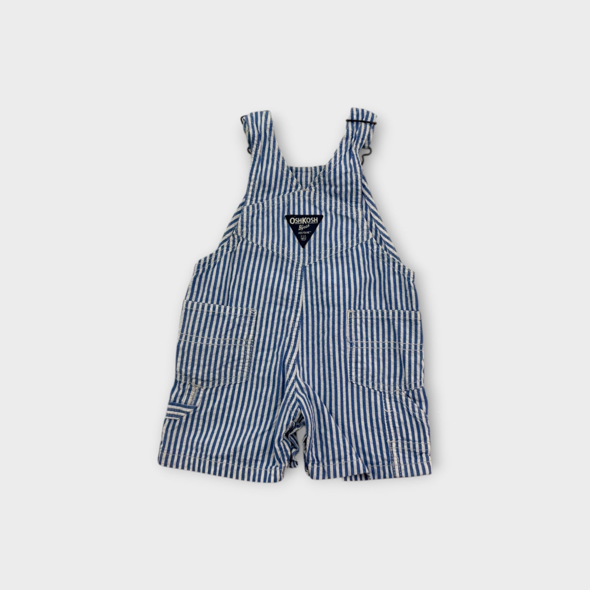 Oshkosh B'Gosh Stripe Seersucker Overalls, Size 00