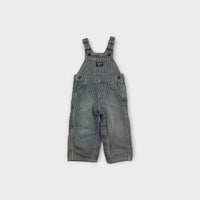 Retro Y2K Oshkosh B'Gosh Hickory Stripe Overalls, Size 18m