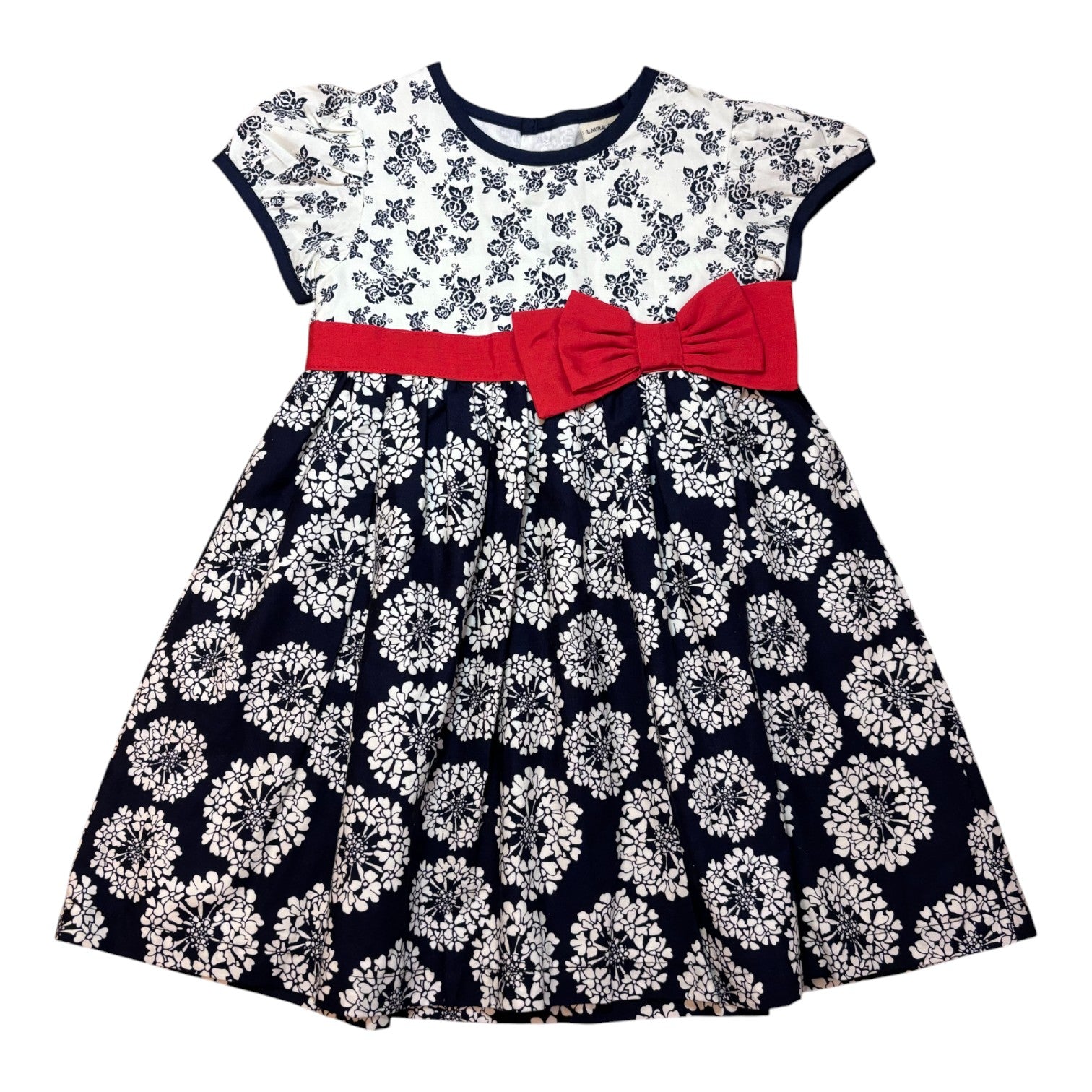 Laura Ashley Black and White Dress, Size 2