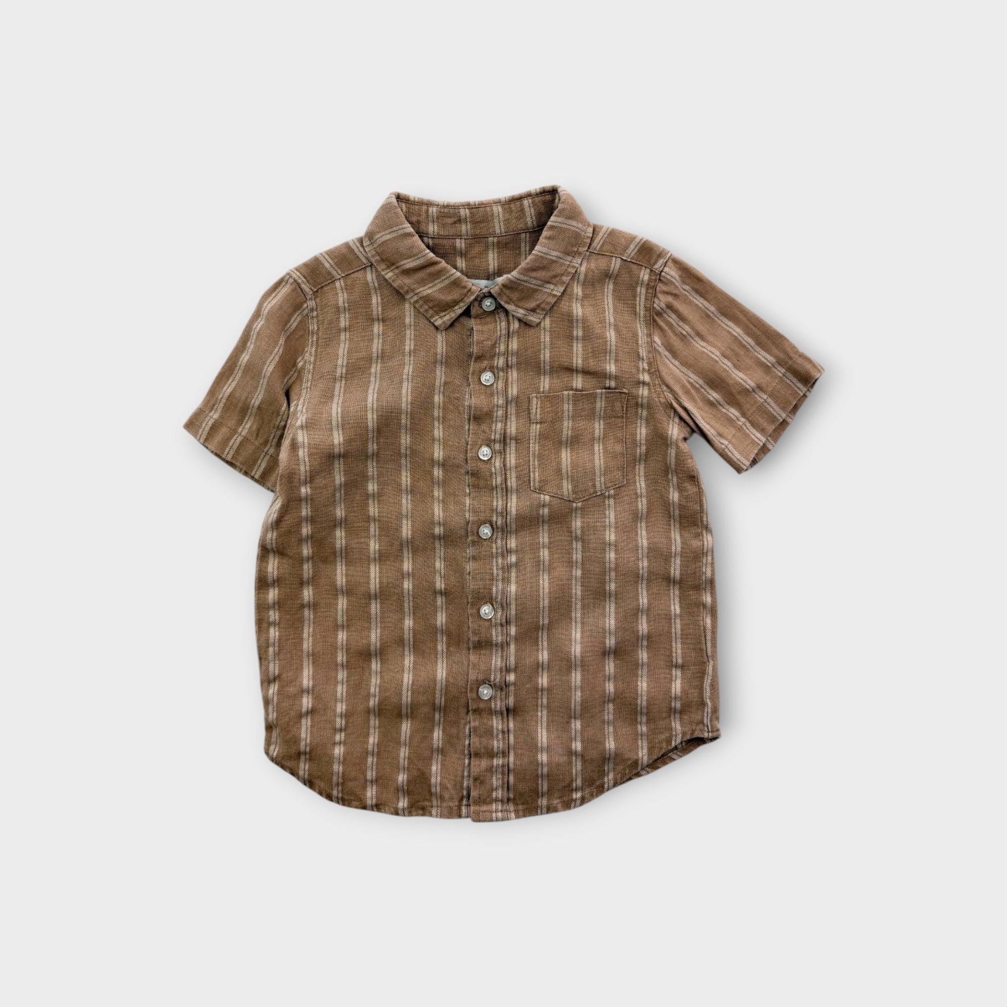 Aere Mini Linen Shirt, Size 3