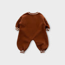 Cinnamon Baby Brown Sweatsuit Romper, Size 0