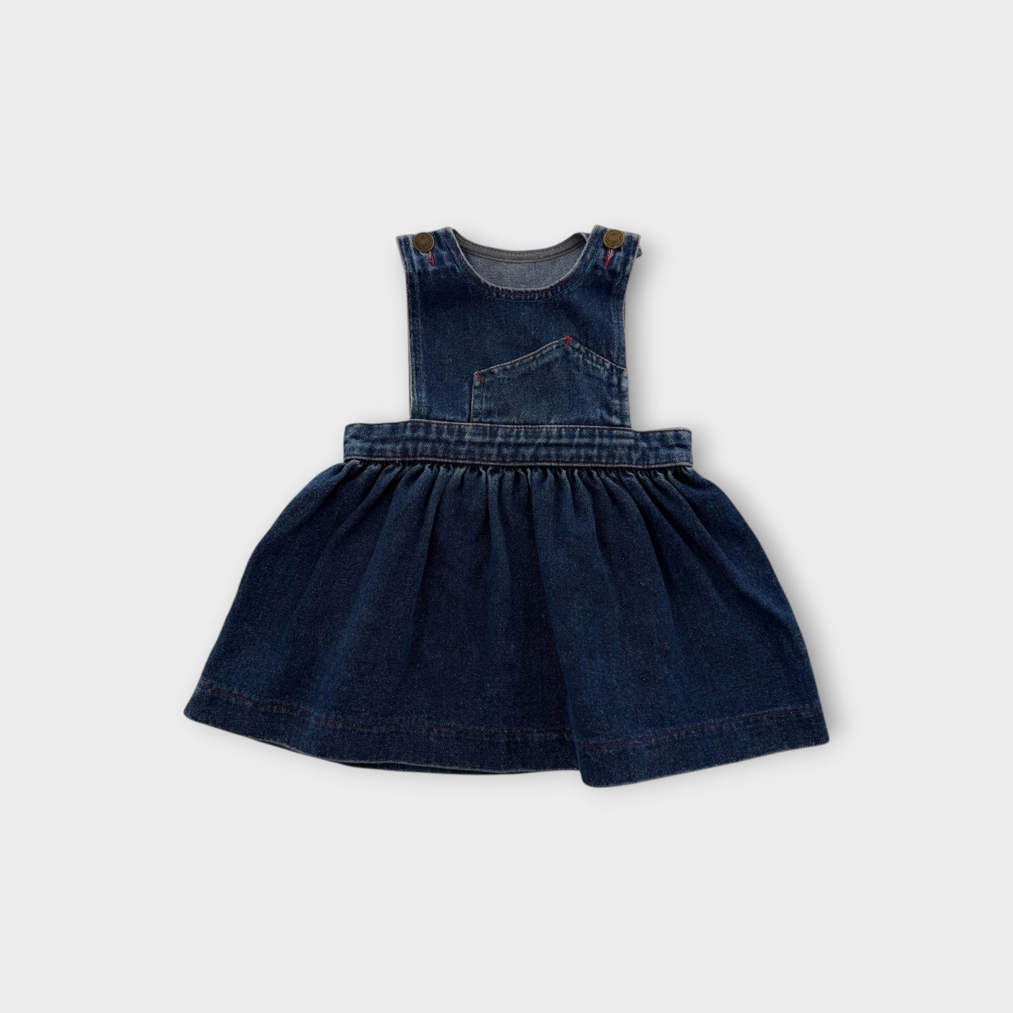 Vintage Turnups Denim Dress, Size 2