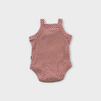 Bonds Red & White Stripe Singletsuit, Size 000