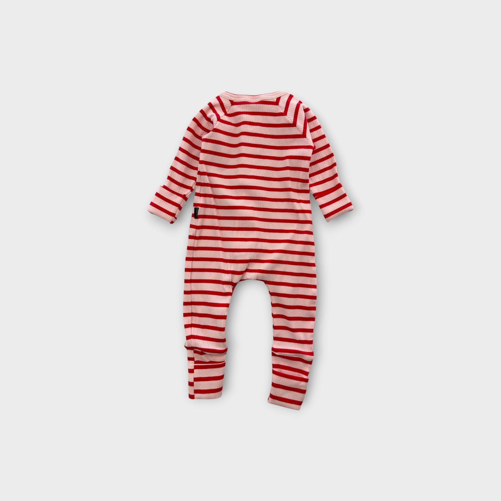 Bonds Pink & Red Striped Wondersuit, Size 00