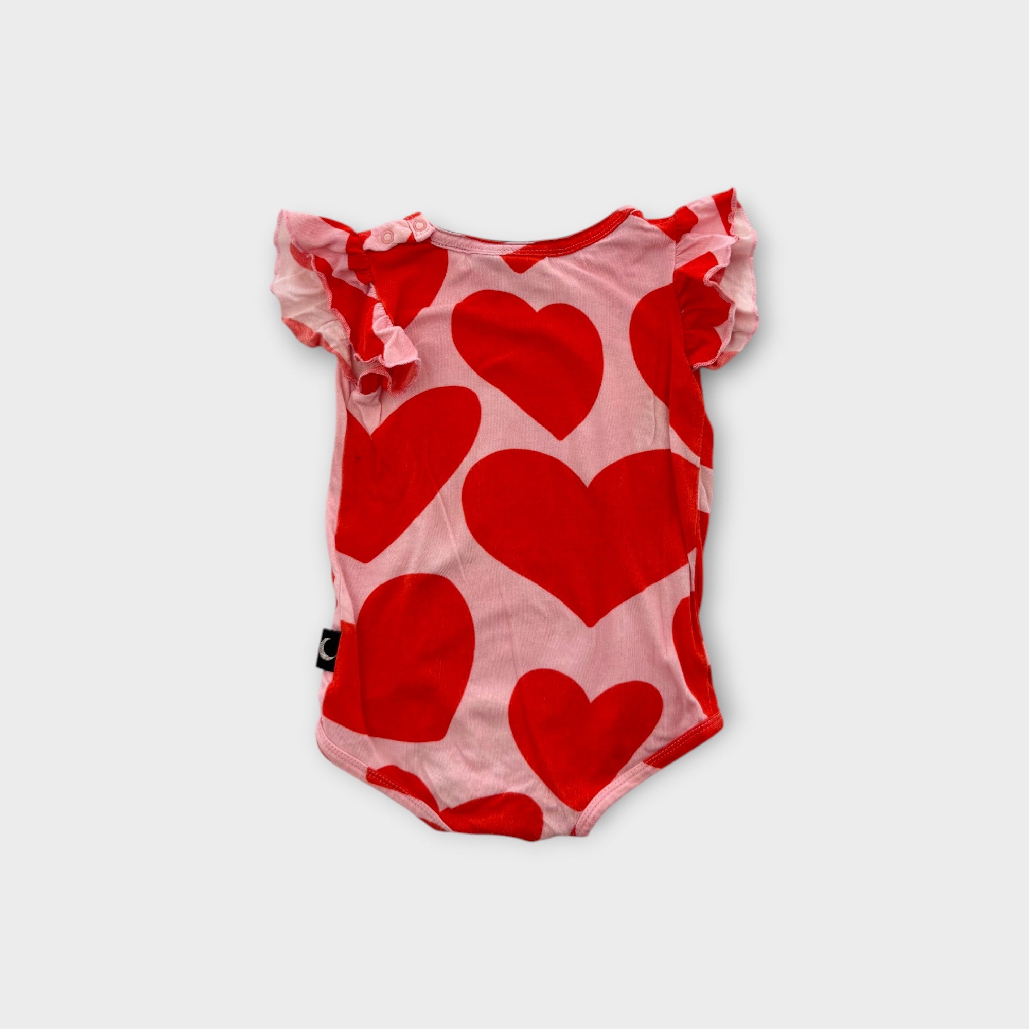 Kip & Co Heart Print Bodysuit, Size 0