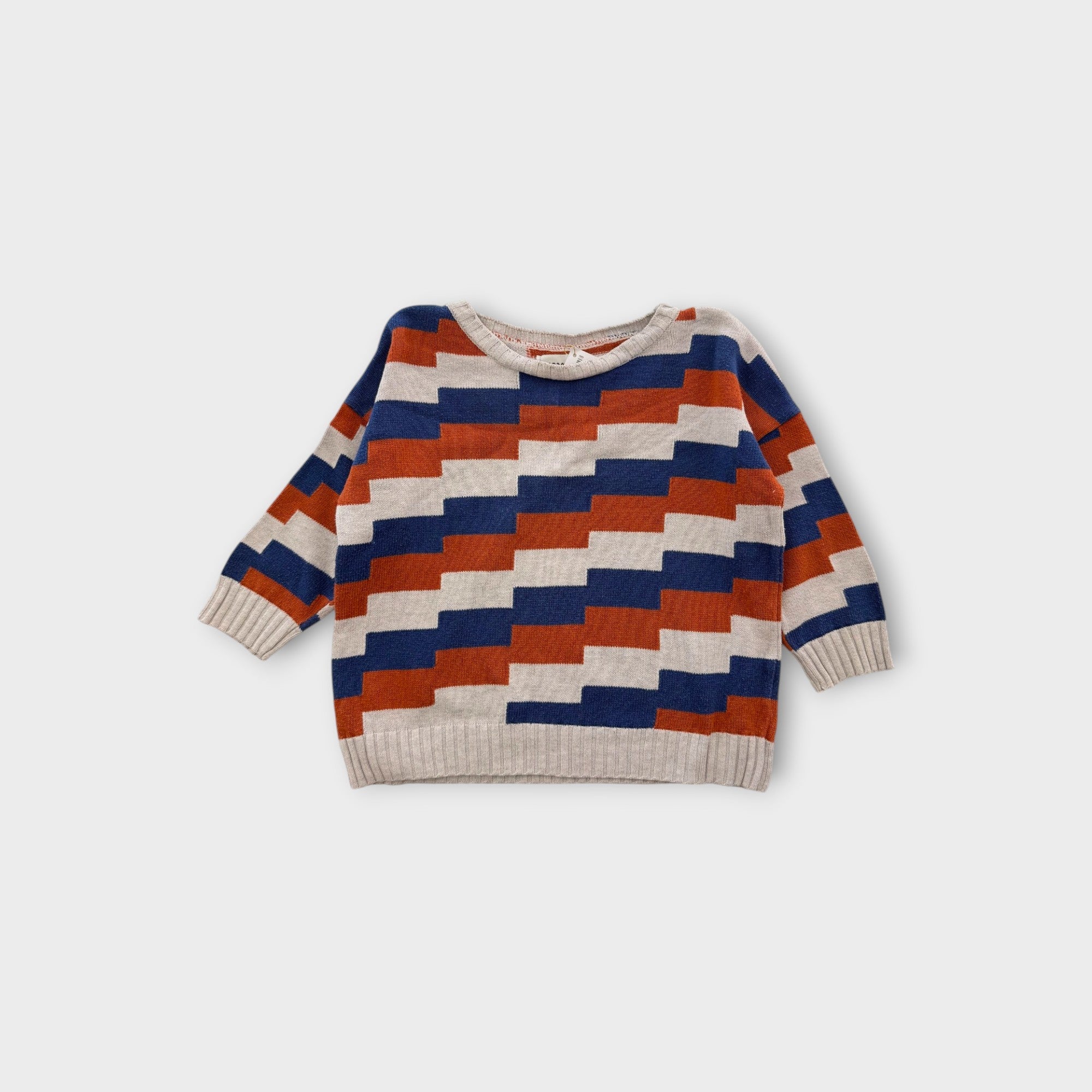 Bobo Choses Geometric Pattern Jumper, Size 2