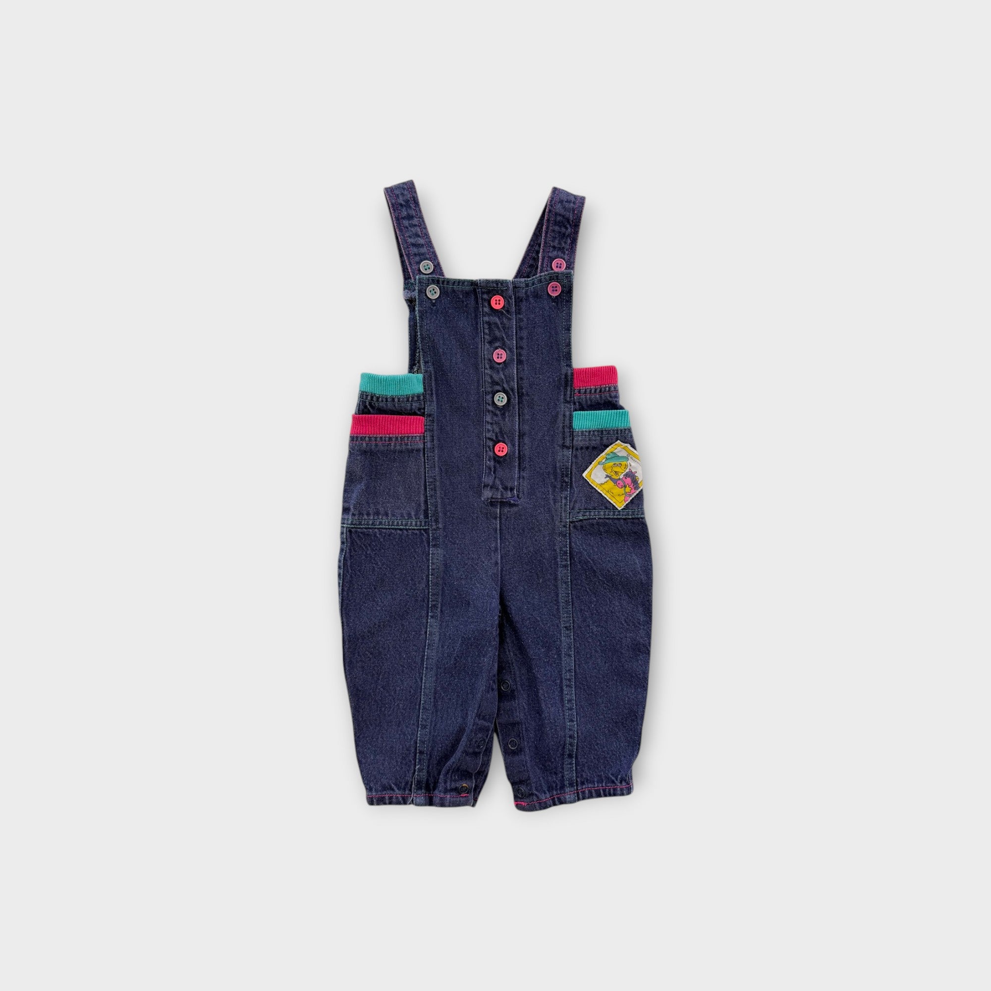 Vintage JC Penney Sesame Street Overalls, Size 0