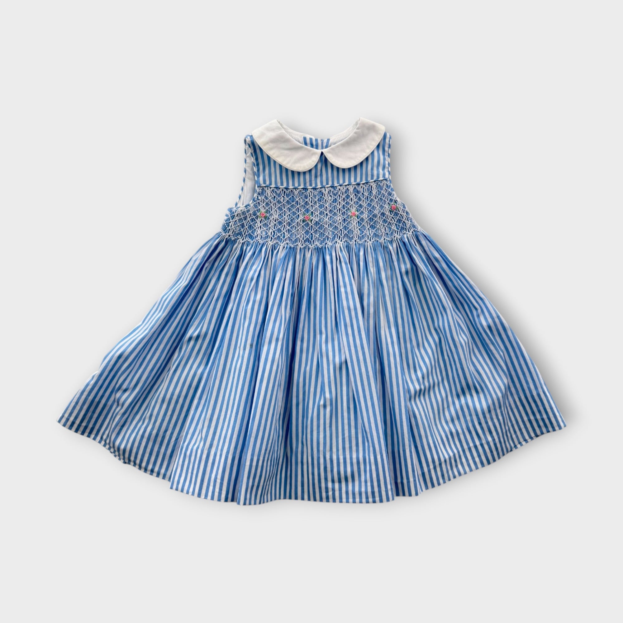 RL Smocked Striped Dress, Size 0