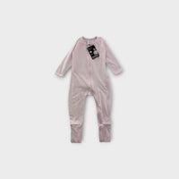 Bonds Pink & White Stripe Wondersuit, Size 1