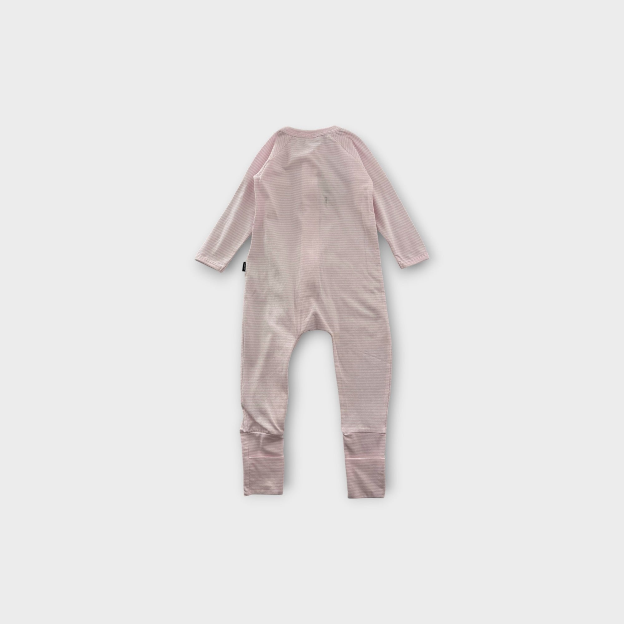 Bonds Pink & White Stripe Wondersuit, Size 1