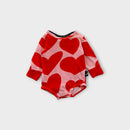 Kip & Co Heart Print Bodysuit, Size 00