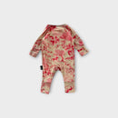 Kip & Co Cream and Pink Onesie, Size 000