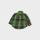 RL Green Plaid Shirt, Size 0