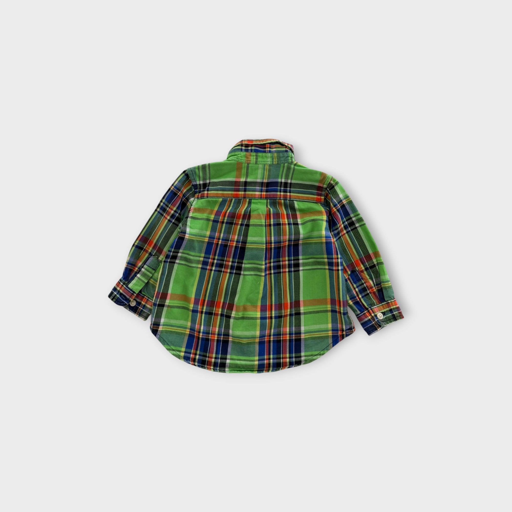 RL Green Plaid Shirt, Size 0