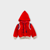 Vintage Neon Red Terry Jacket, Size 00