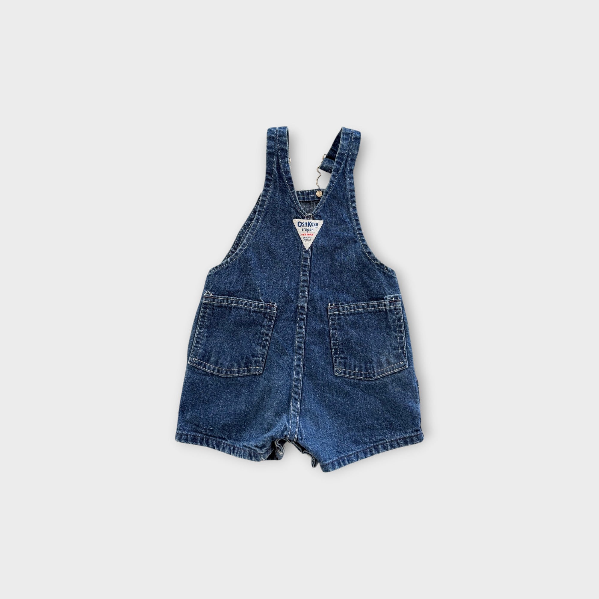 Vintage OshKosh B'Gosh Denim Shortalls, Size 0