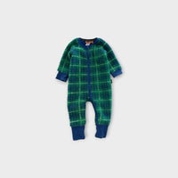 Kip & Co Fleece Plaid Onesie, Size 0