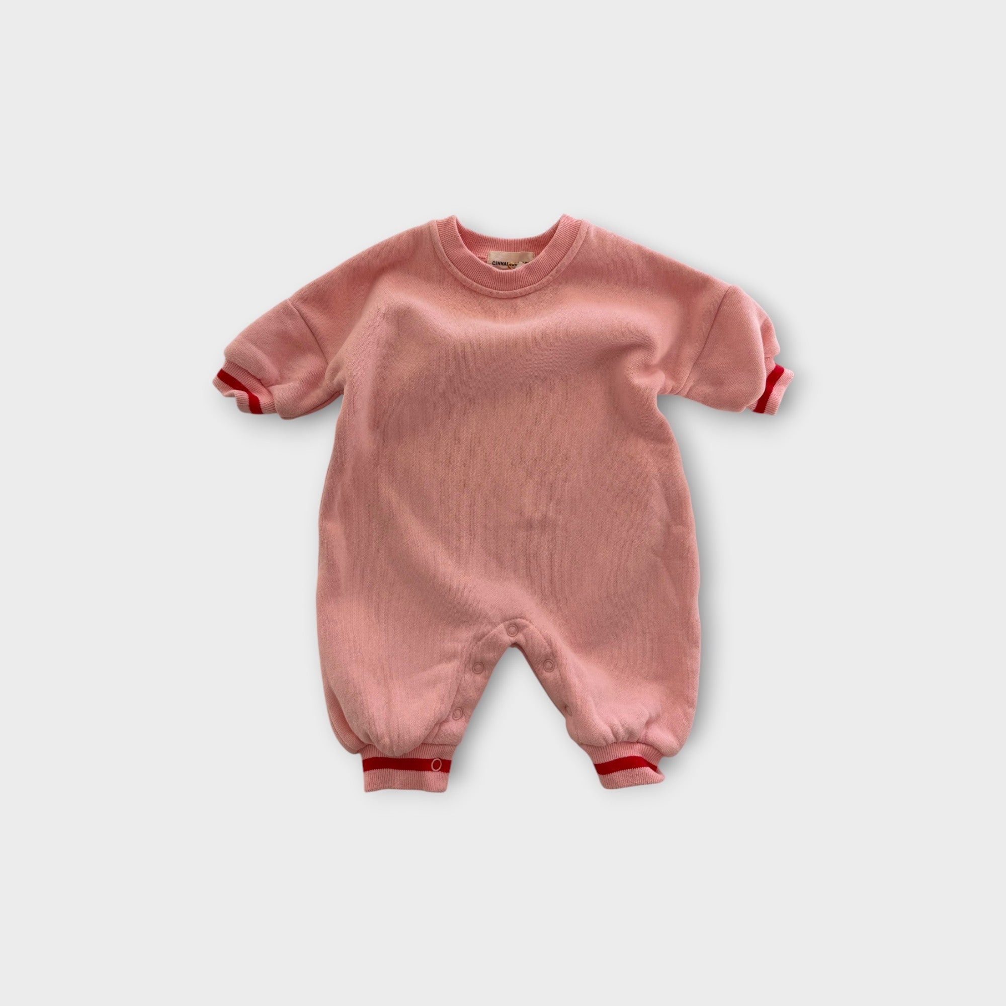Cinnamon Baby Pink Sweatsuit Romper, Size 0000