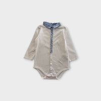 Burberry Collared Bodysuit, Size 0