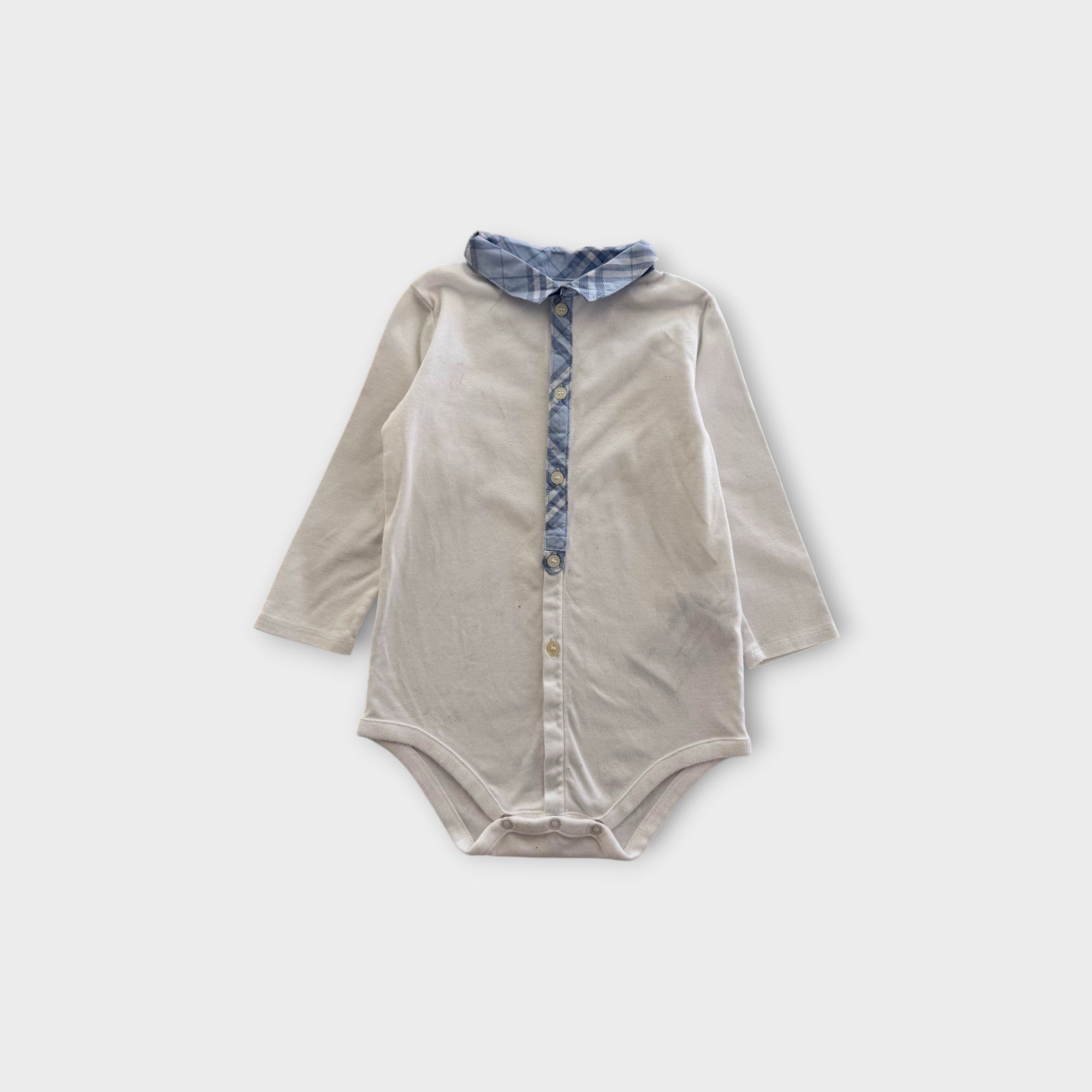 Burberry Collared Bodysuit, Size 0