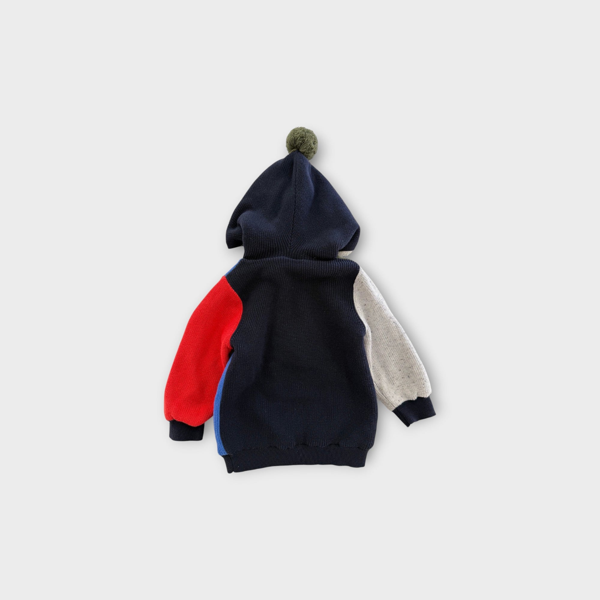 Seed Heritage Knit Colour-Block Zip-Up Hoodie, Size 1