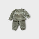 Mini Zali Green Ribbed Set, Size 00