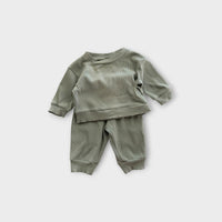 Mini Zali Green Ribbed Set, Size 00