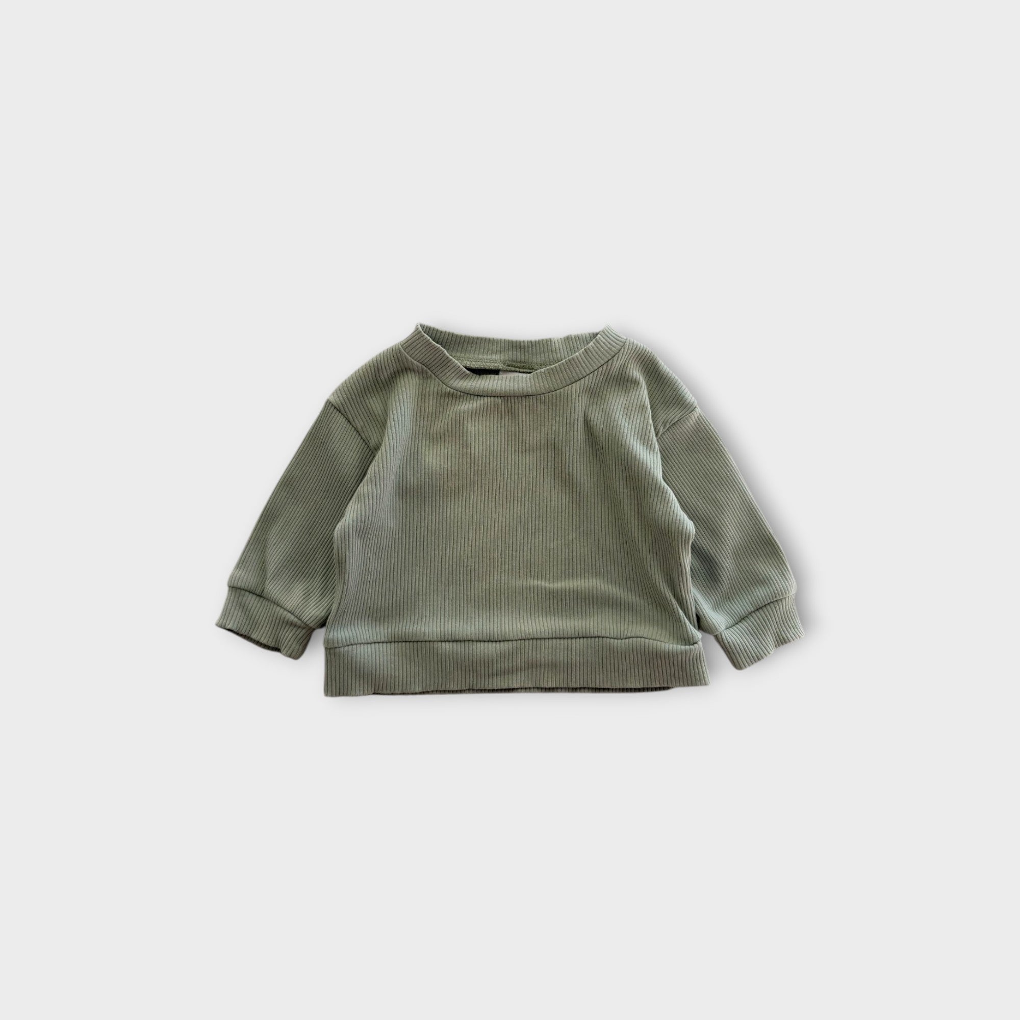 Mini Zali Green Ribbed Set, Size 00