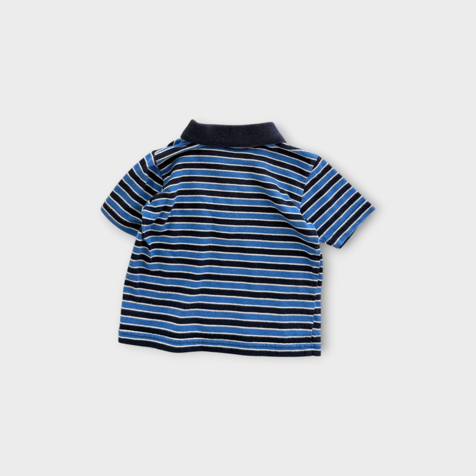 Vintage Striped Polo Short, Size 0