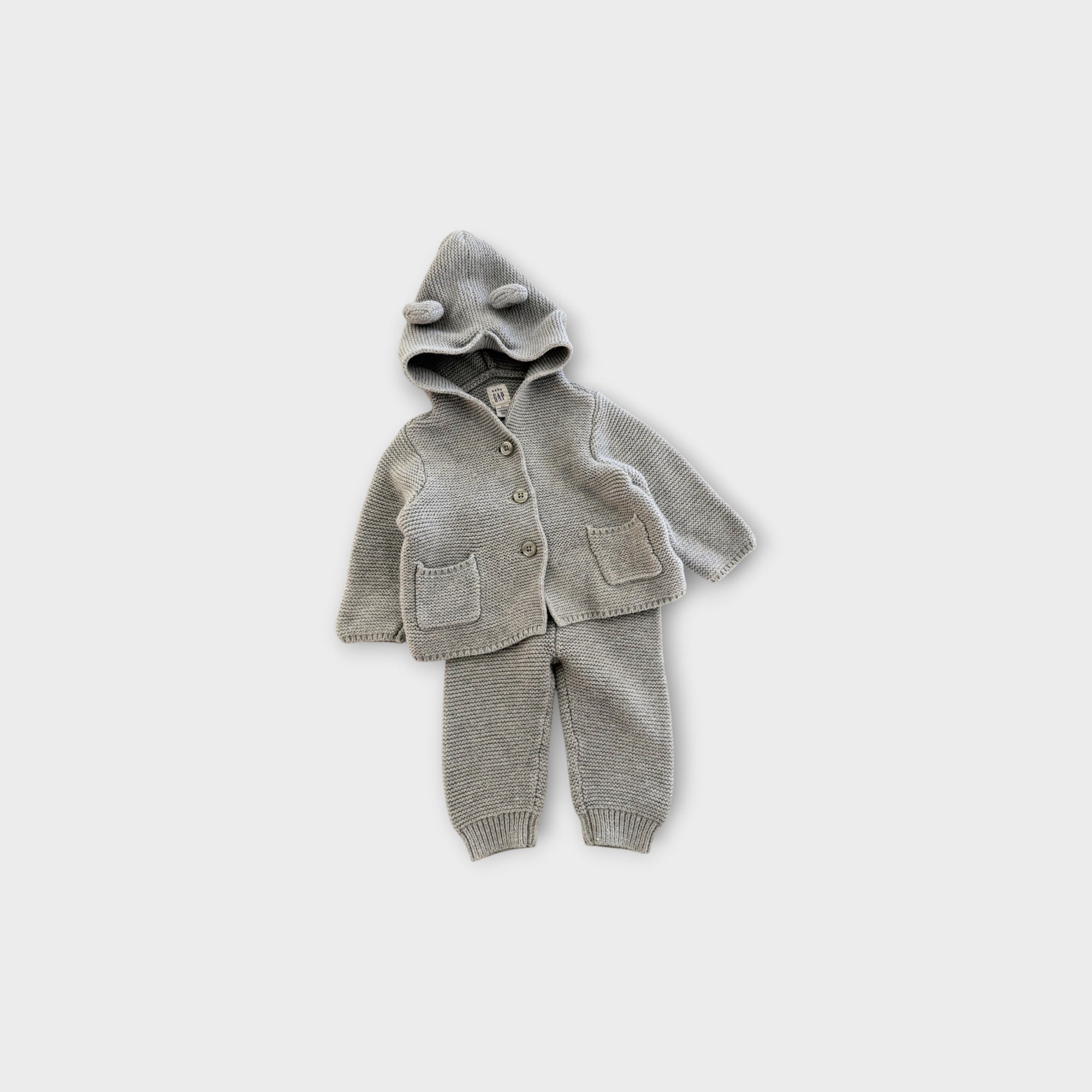 Baby Gap Grey Knit Set, Size 00