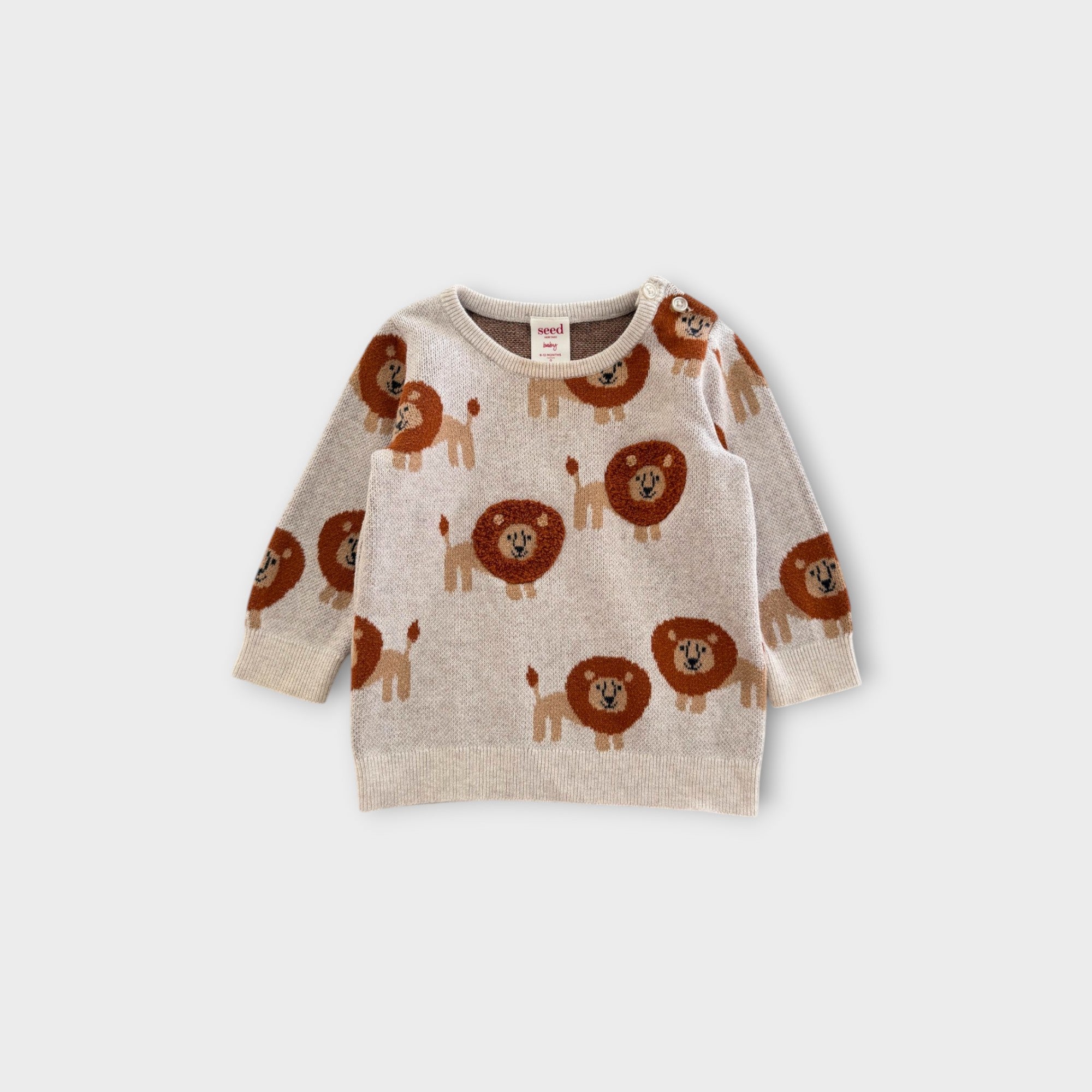 Seed Heritage Lion Knit Set, Size 0