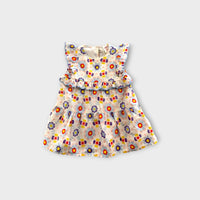 Seed Heritage Flower Dress w Hat, Size 1