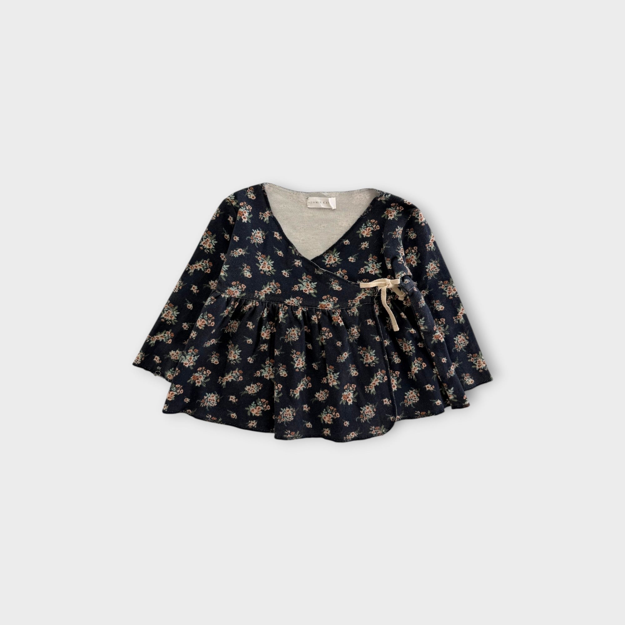 Jamie Kay Navy Floral Wrap Top, Size 0