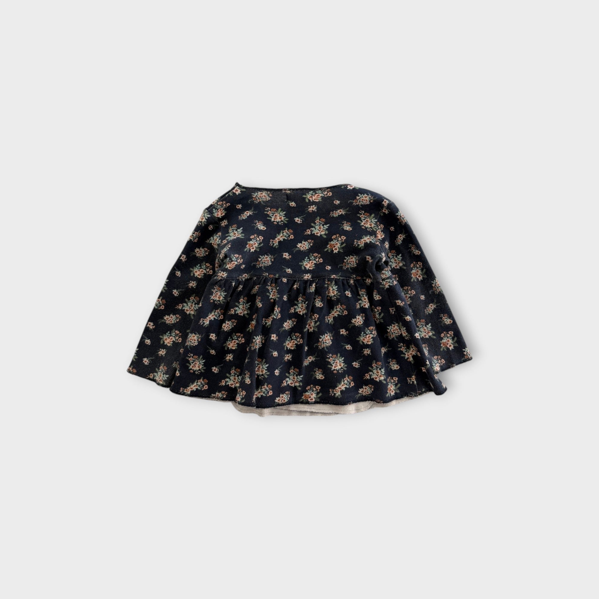 Jamie Kay Navy Floral Wrap Top, Size 0