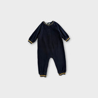 Goldie & Ace Navy Terry Onesie, Size 1