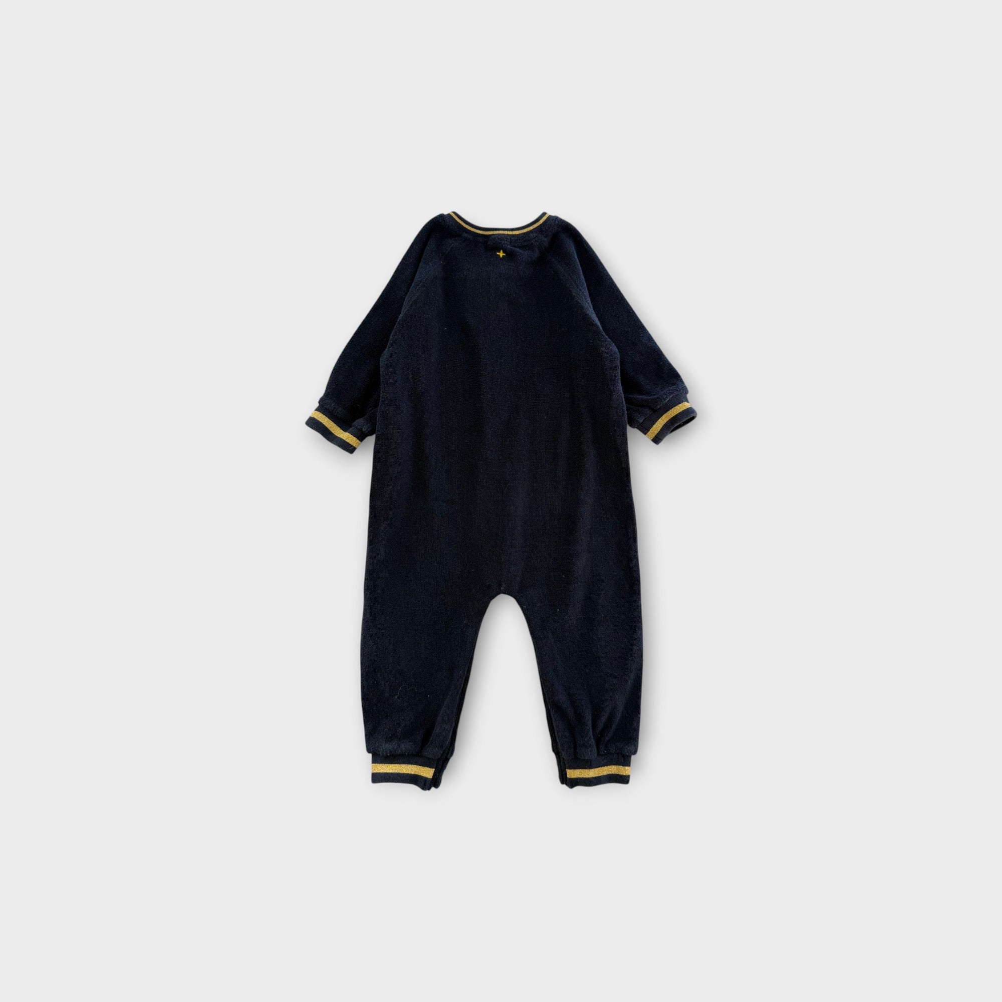 Goldie & Ace Navy Terry Onesie, Size 1
