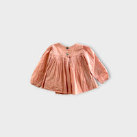 Aubrie Pink Pleated Blouse, Size 0