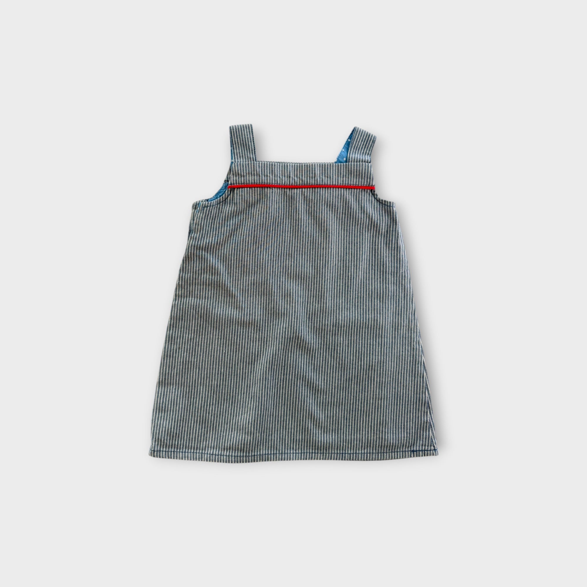 Baby Boden Striped Pinafore Dress, Size 0