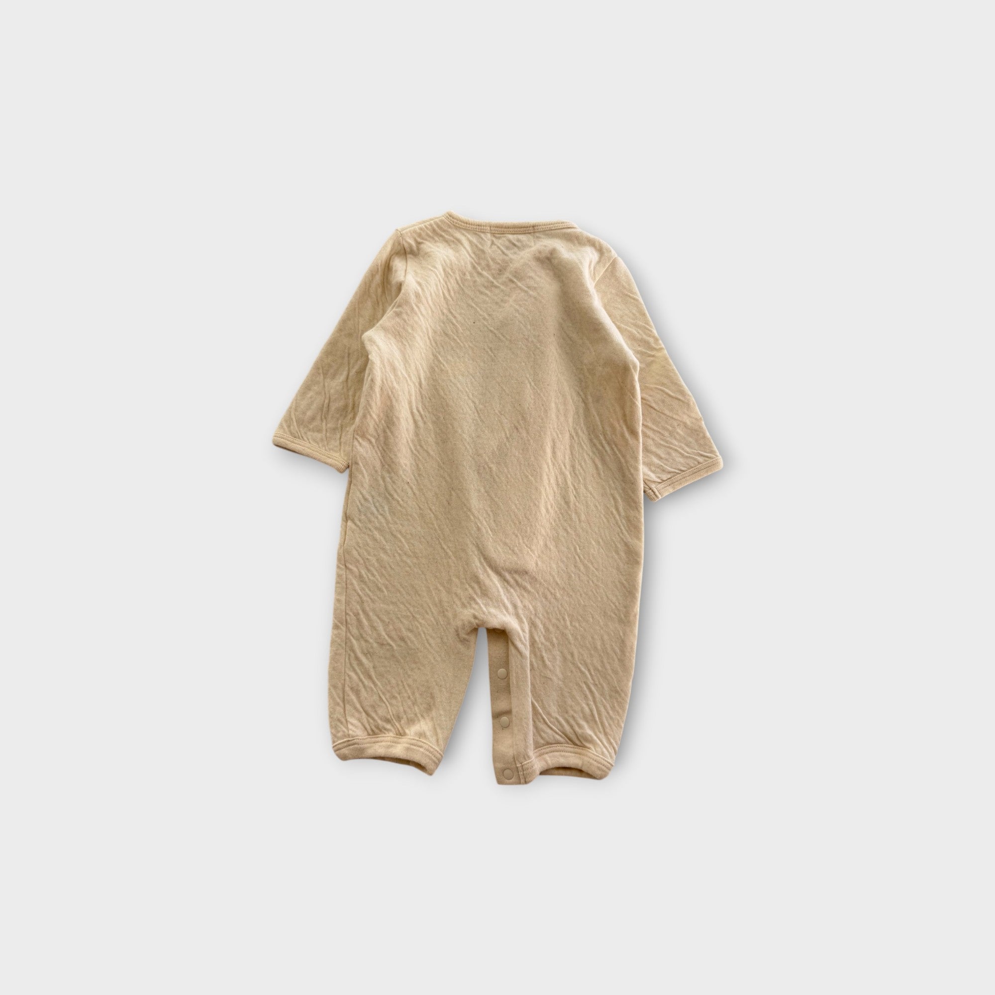 Fith Cream Crossover Front Onesie, Size 000