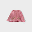 Embroidered Pink Cardigan, Size 1