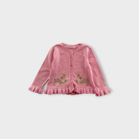 Embroidered Pink Cardigan, Size 1