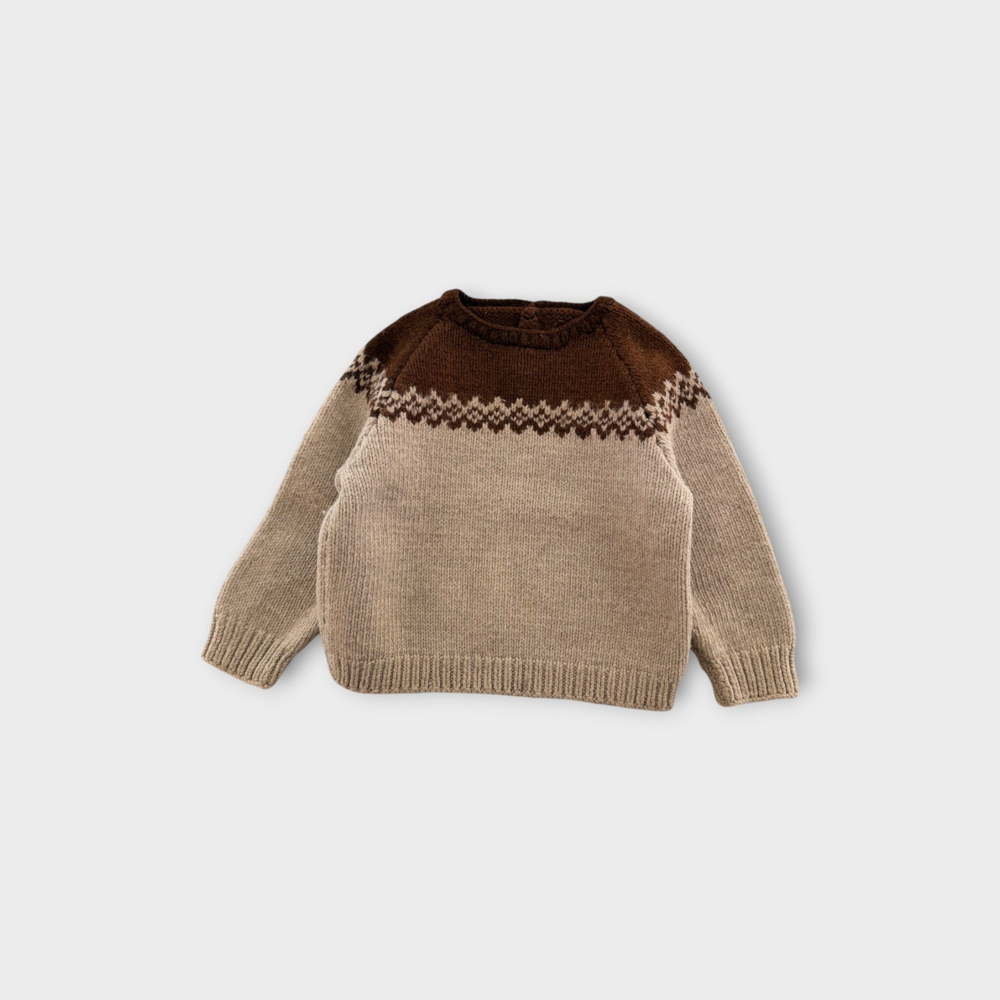Vintage Knit Wool Jumper, Size 2-3