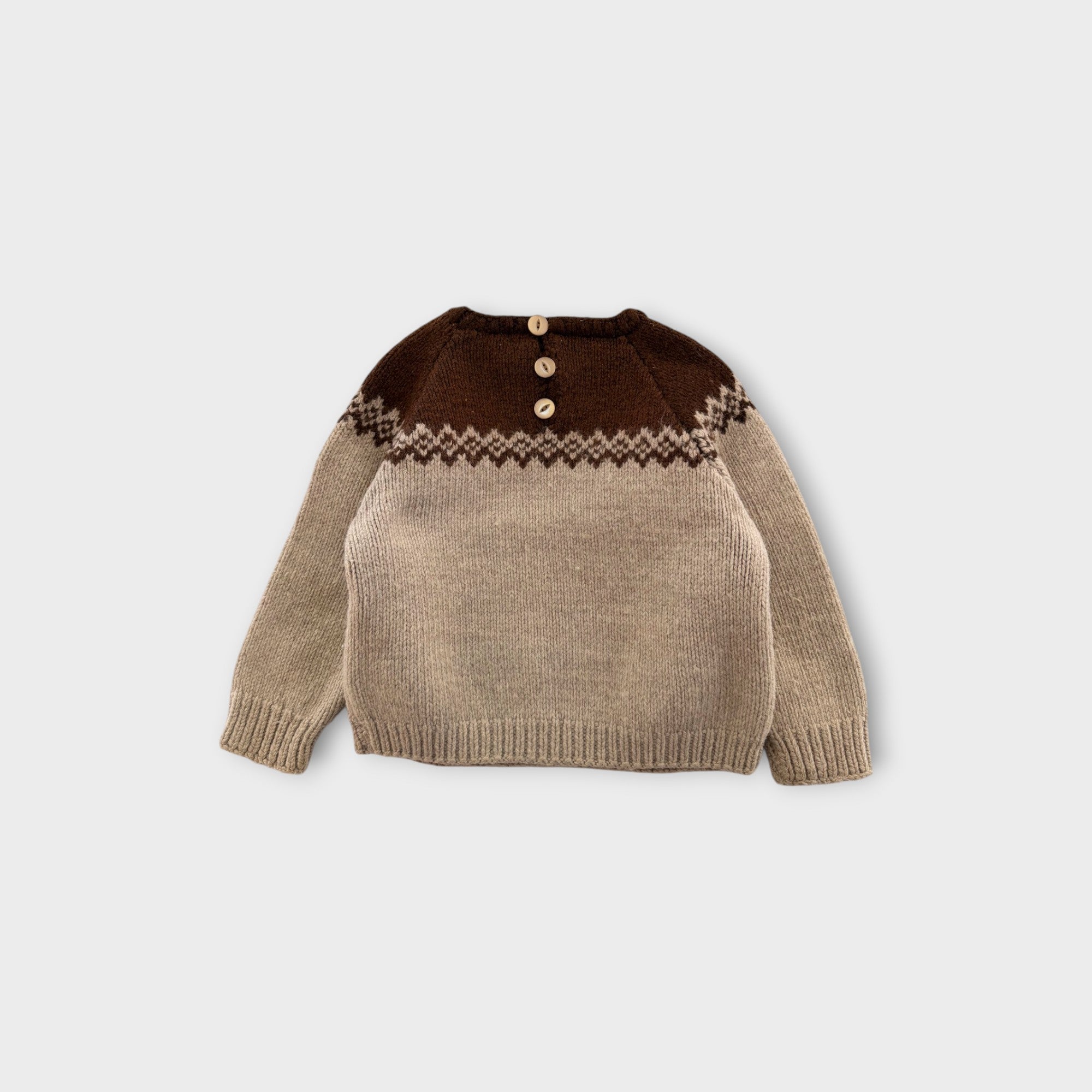 Vintage Knit Wool Jumper, Size 2-3