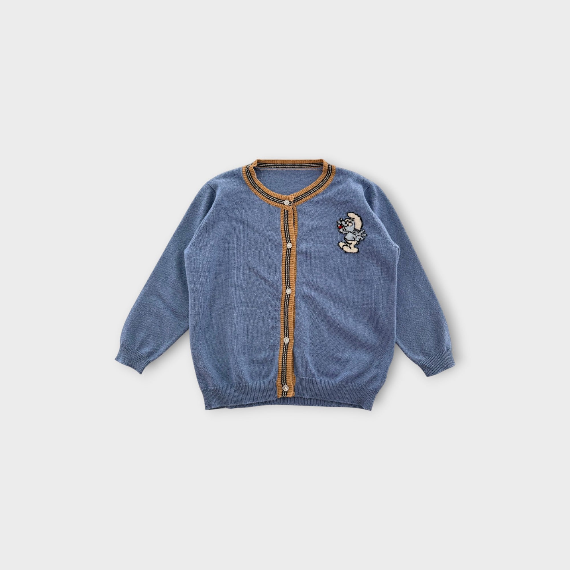 Smurf Knit Cardigan, Size 4-5
