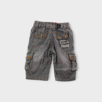 Vintage OshKosh B'Gosh Striped Cargo Jeans, Size 00